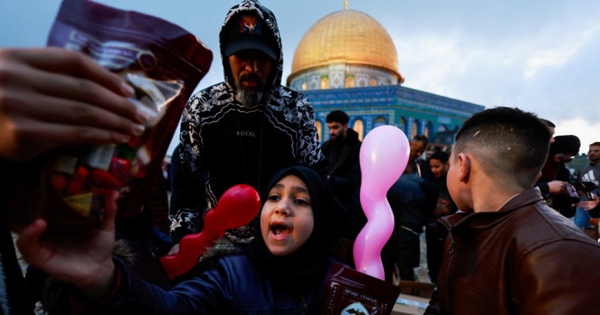 Prayers for Gaza: Palestinians mark sombre Eid at Al-Aqsa Mosque