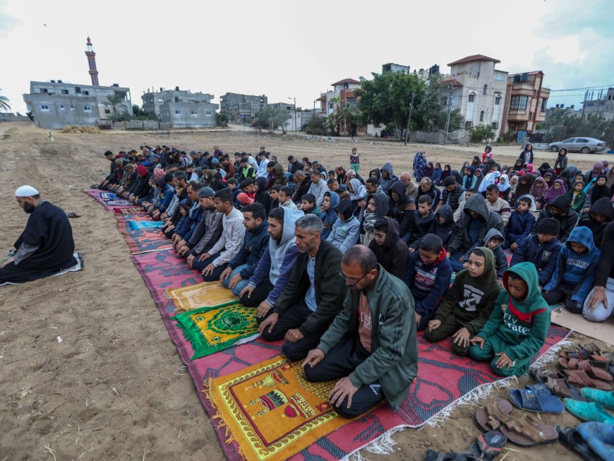 Eid prayers by Palestinians in Gaza and Jerusalem’s Al-Aqsa Mosque