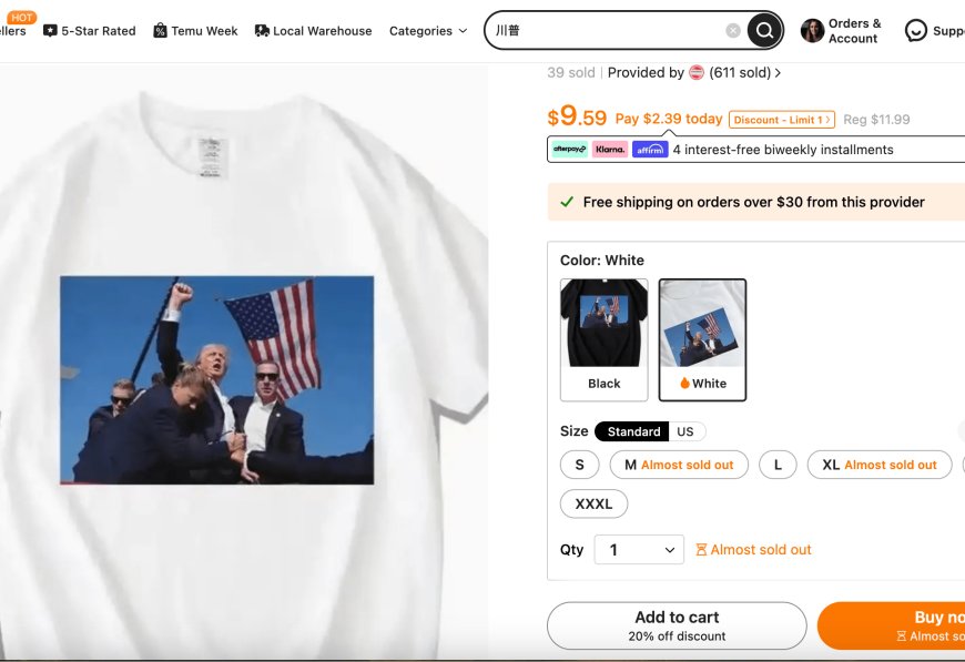 China’s retailers cash in on Trump’s close call with souvenir T-shirts