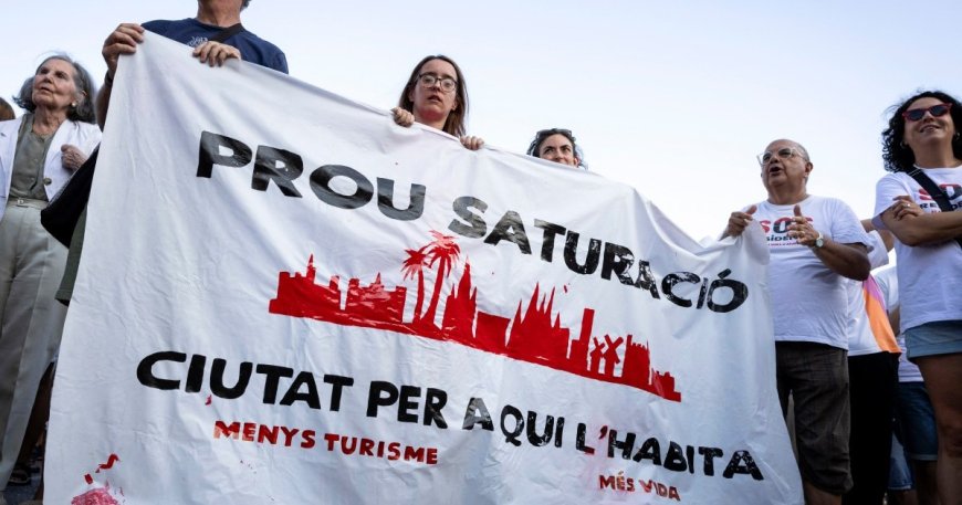 Thousands protest over-tourism in Spain’s Mallorca