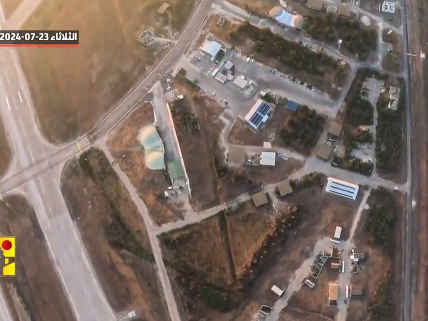 Hezbollah releases drone video footage of Israeli airbase