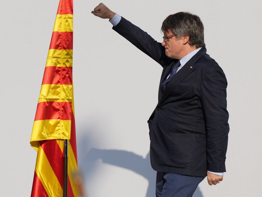 Ex-Catalan separatist leader Puigdemont leaves Spain after avoiding arrest