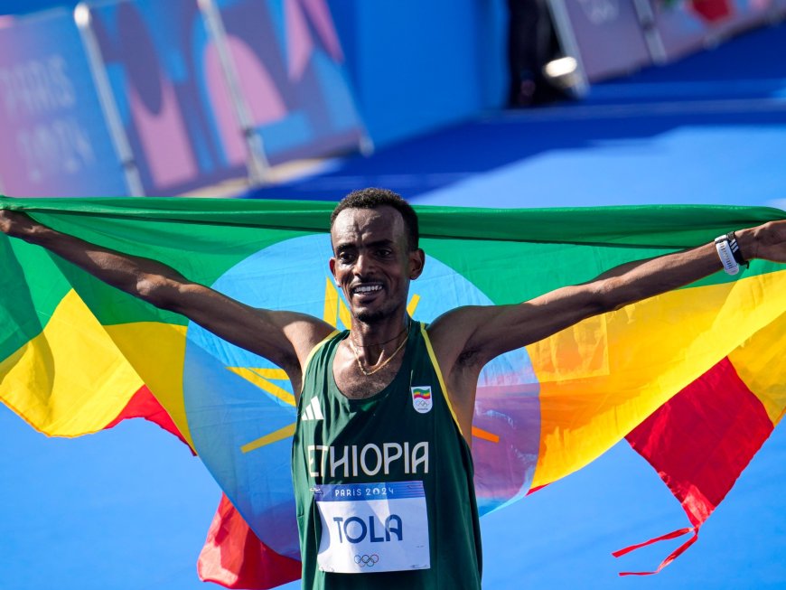 Ethiopia’s Tola wins Olympic men’s marathon; Kenya’s Kipchoge drops out