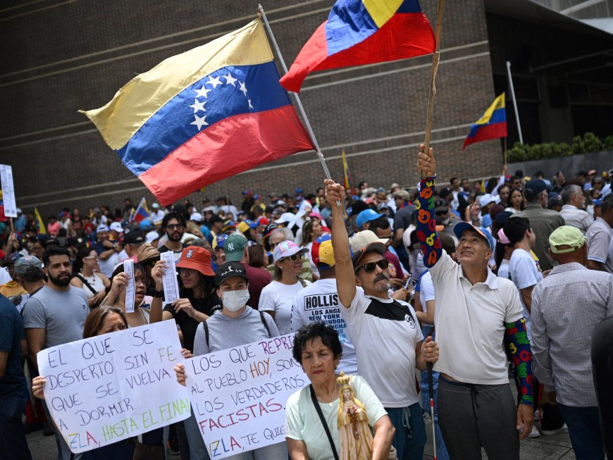 Protesters rally in Venezuela’s capital as post-election crisis persists