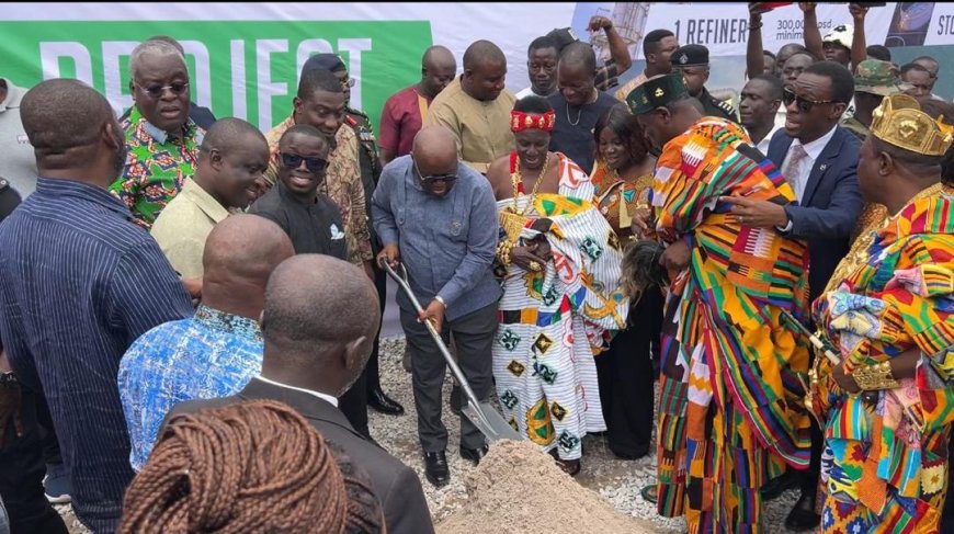 Akufo-Addo cuts sod for first phase of petroleum hub project in Jomoro  