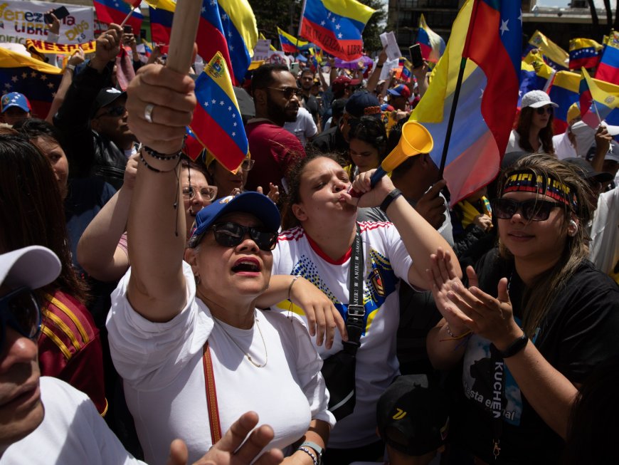 In Venezuela’s diaspora, protests erupt against Maduro’s contested election