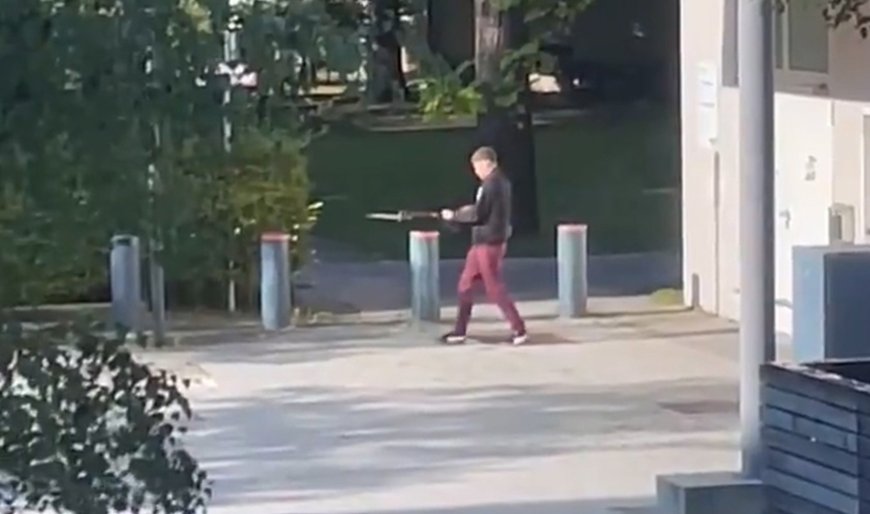 Video: Man seen firing antique rifle outside Israeli consulate in Munich