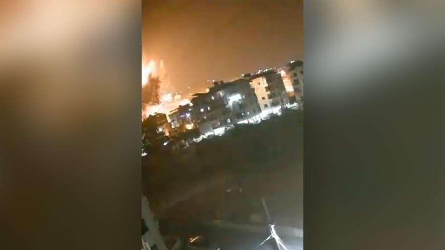 Video shows huge explosion from Israeli strike south of Beirut