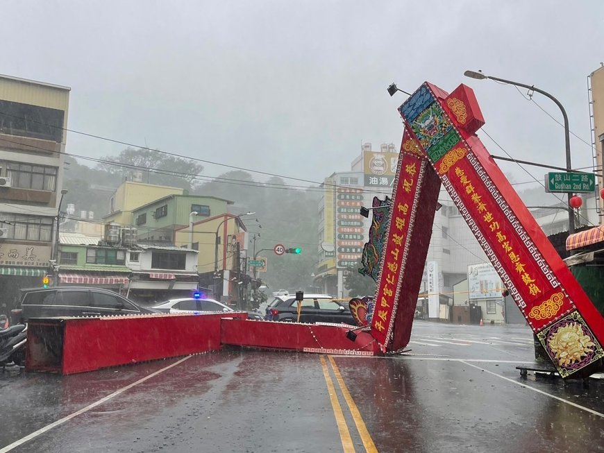 Two killed as ‘weird’ Typhoon Krathon crashes into southwestern Taiwan