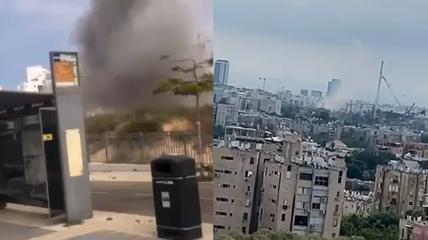 Video: Hamas fires barrage of rockets at Tel Aviv on October 7 anniversary