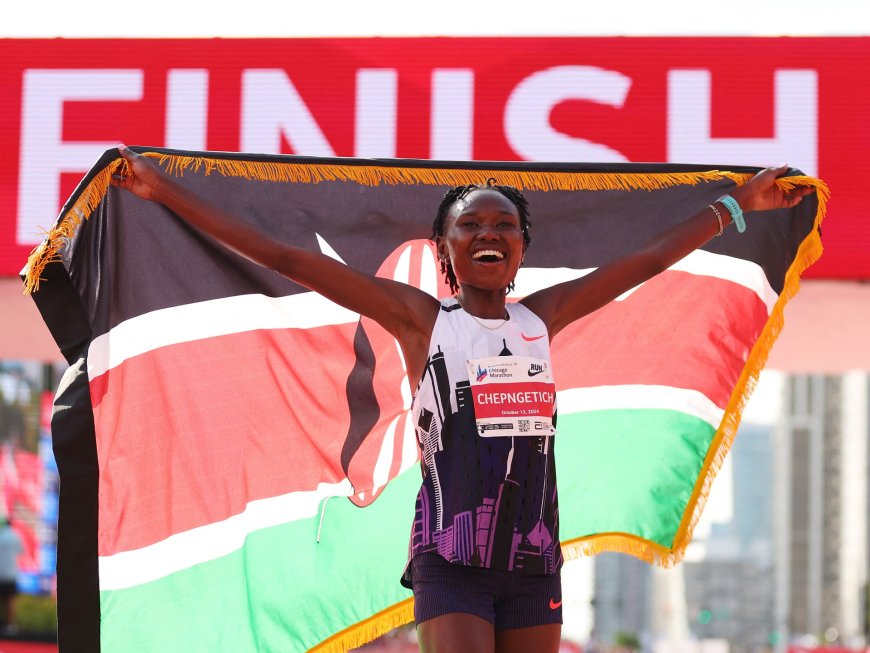 Kenya’s Ruth Chepngetich breaks women’s marathon world record in Chicago