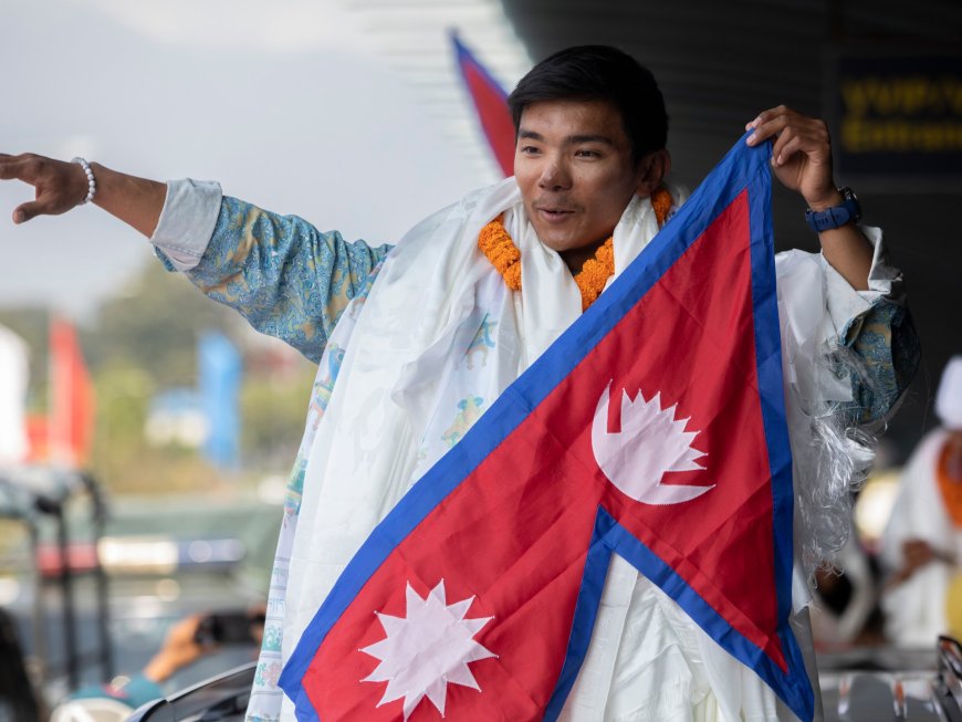 Nepali teenager hailed as hero after climbing world’s 8,000-metre peaks