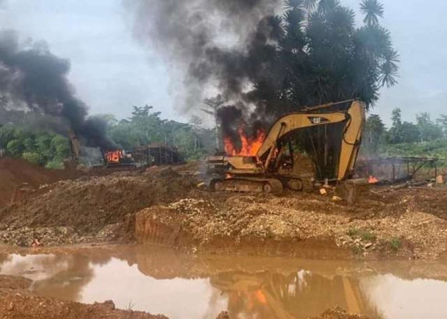 Environmental group calls on government to stop burning galamsey machinery