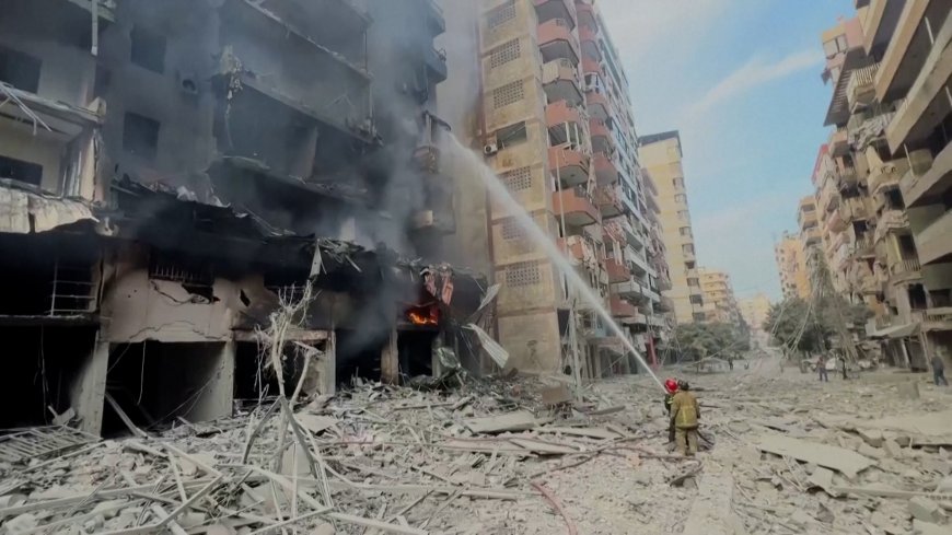 Destruction in Beirut’s southern suburbs from Israeli air attacks