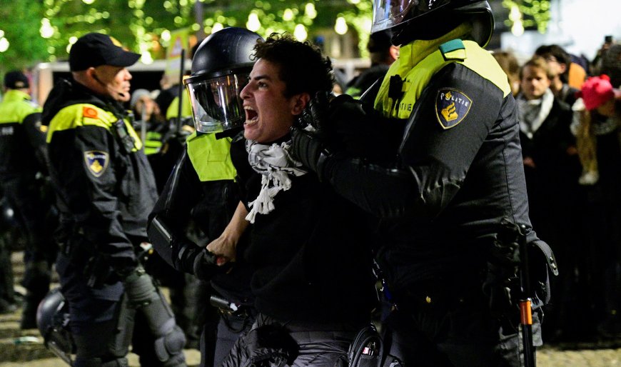 Police detain pro-Palestinian protesters defying Amsterdam ban