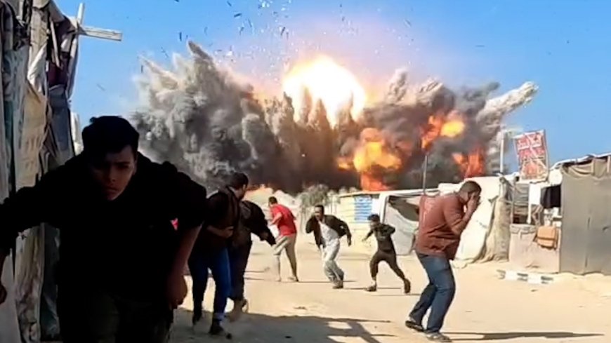 Video: Massive explosion hits tent camp in Gaza ‘safe zone’