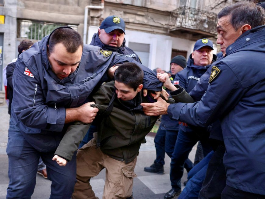 Police in Georgia break up protest camp