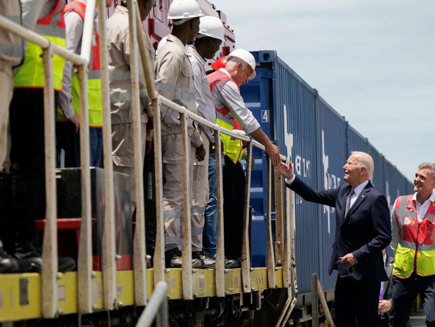 Biden tours Angola railway project to boost Africa-West trade links