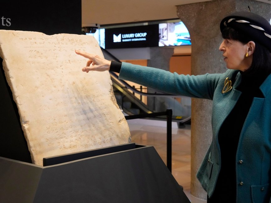 Marble tablet inscribed with the Ten Commandments auctioned for $5m