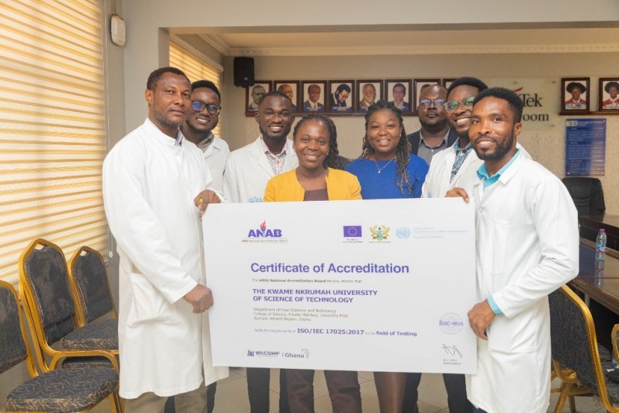 KNUST Food Laboratory receives ISO/IEC 17025:2017 accreditation for food testing 