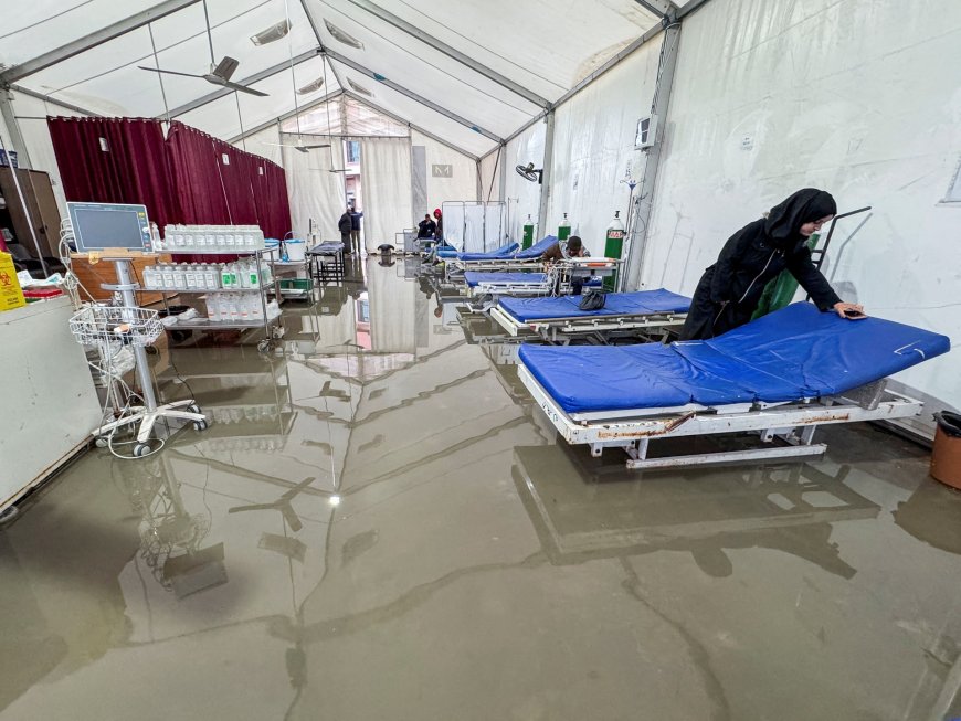 Heavy rains continue to compound misery of displaced Palestinians in Gaza