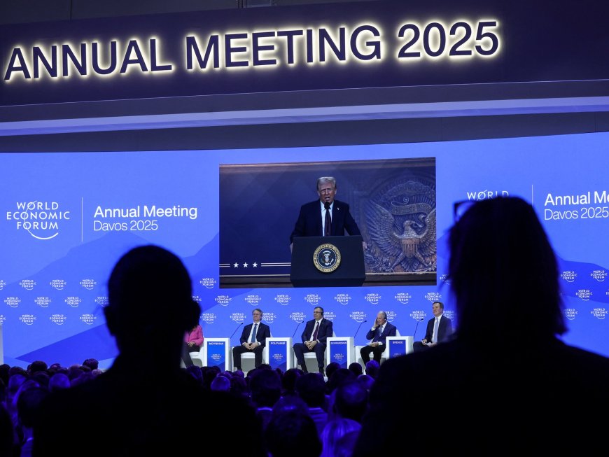 US President Trump threatens tariffs at 2025 Davos World Economic Forum