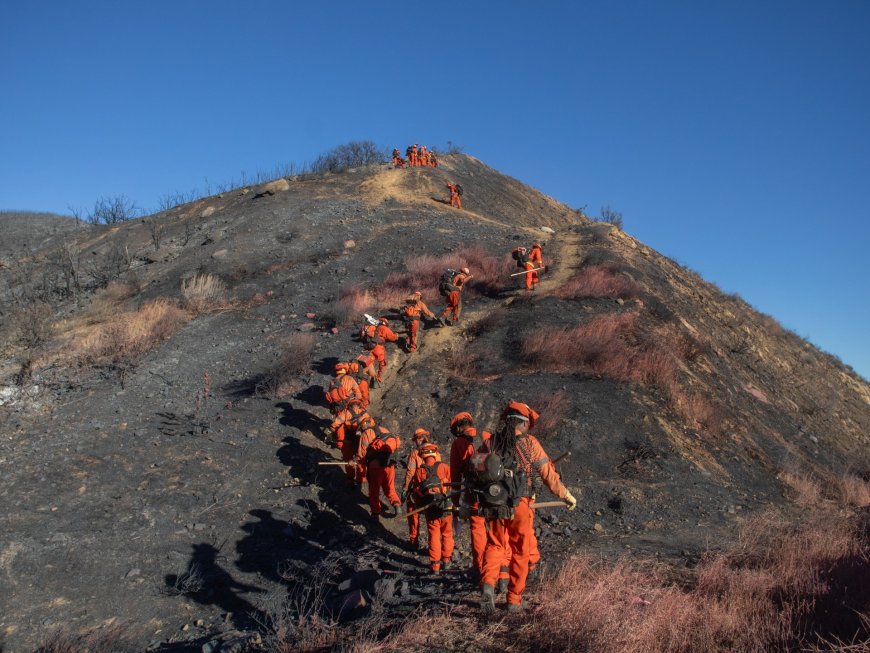 Progress made as firefighters battle new blaze near Los Angeles