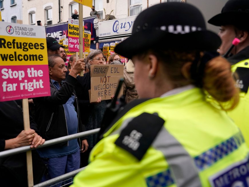 Thousands rally against racism in UK amid fears of far-right violence