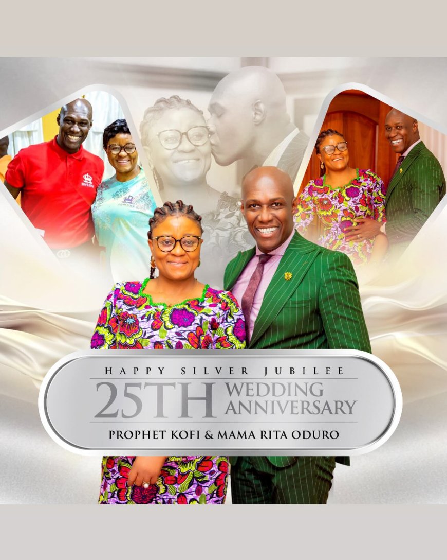 Prophet Dr. Kofi Oduro Celebrates 25 Years of Marriage